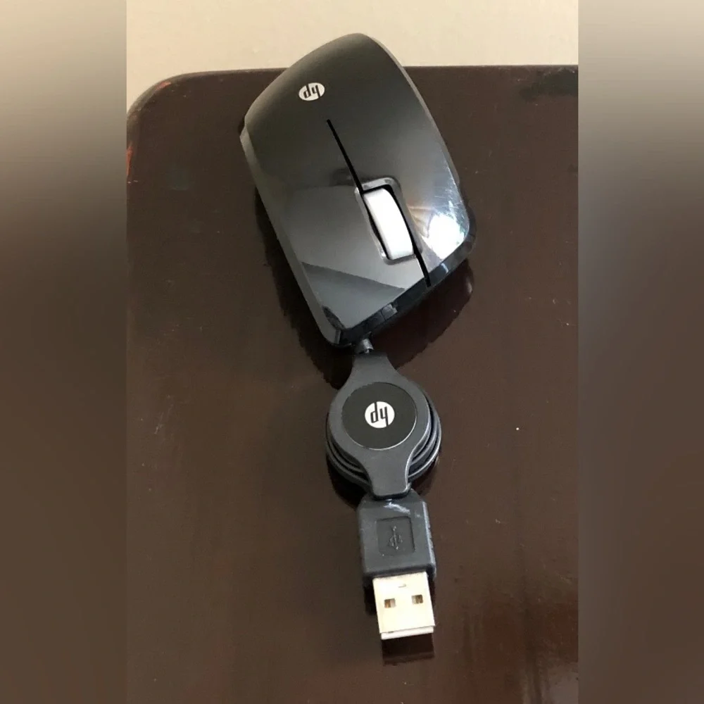 Rechargeable -Retractable USB HP Mobile Mouse Wired